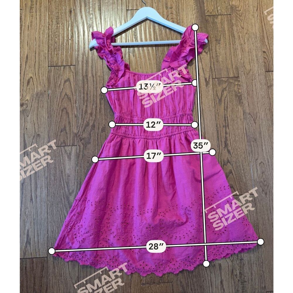 Old Navy pink smocked waist ruffled sleeve mini dress size small - Picture 7 of 8